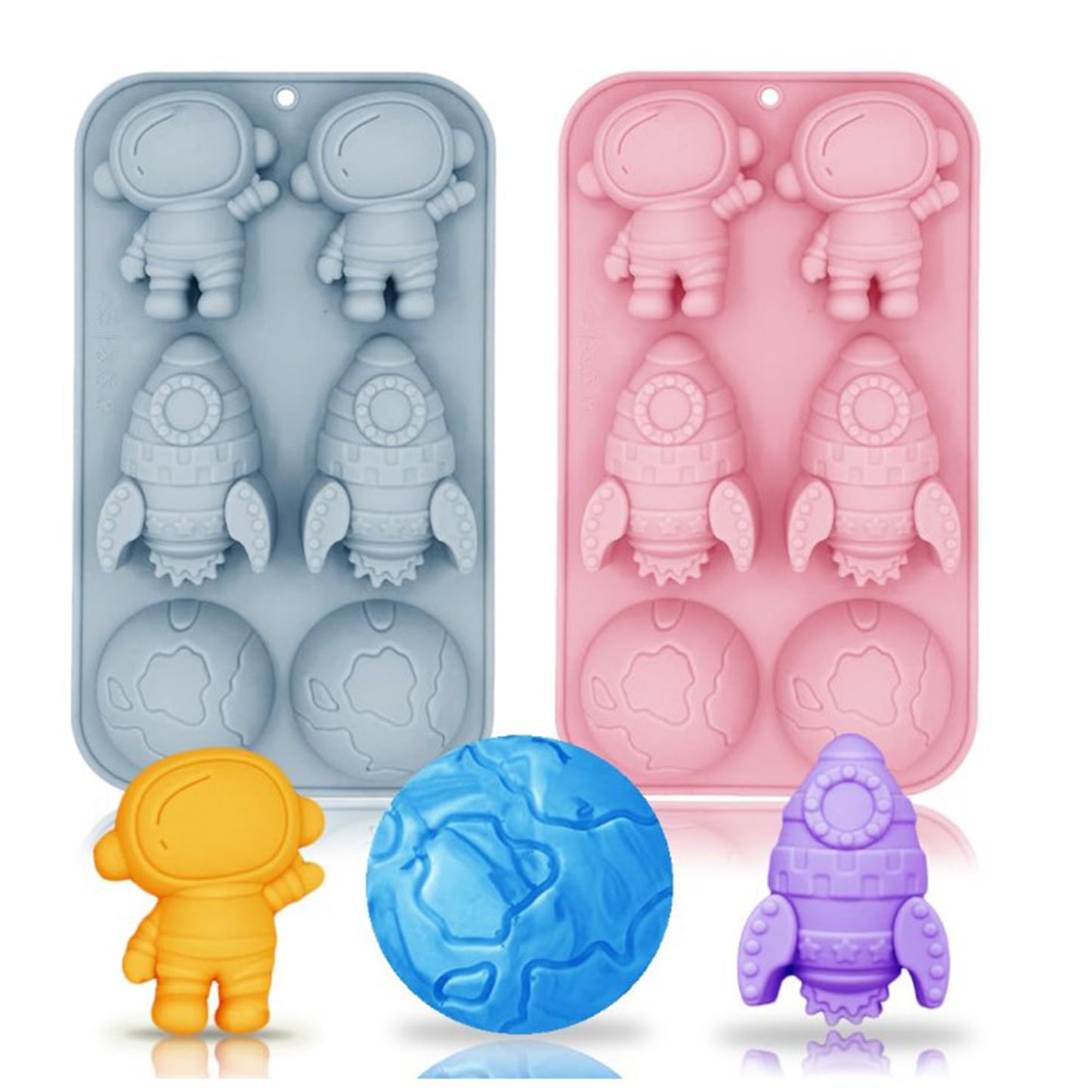 Astronaut & Rocket Shape Silicone Mold for Creative DIY | ARM548