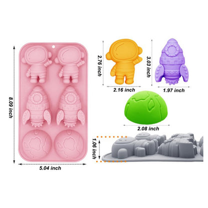 Astronaut & Rocket Shape Silicone Mold for Creative DIY | ARM548