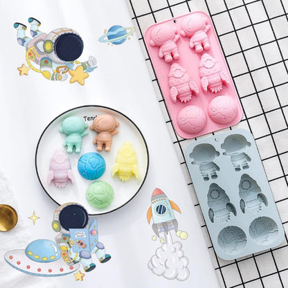 Astronaut & Rocket Shape Silicone Mold for Creative DIY | ARM548