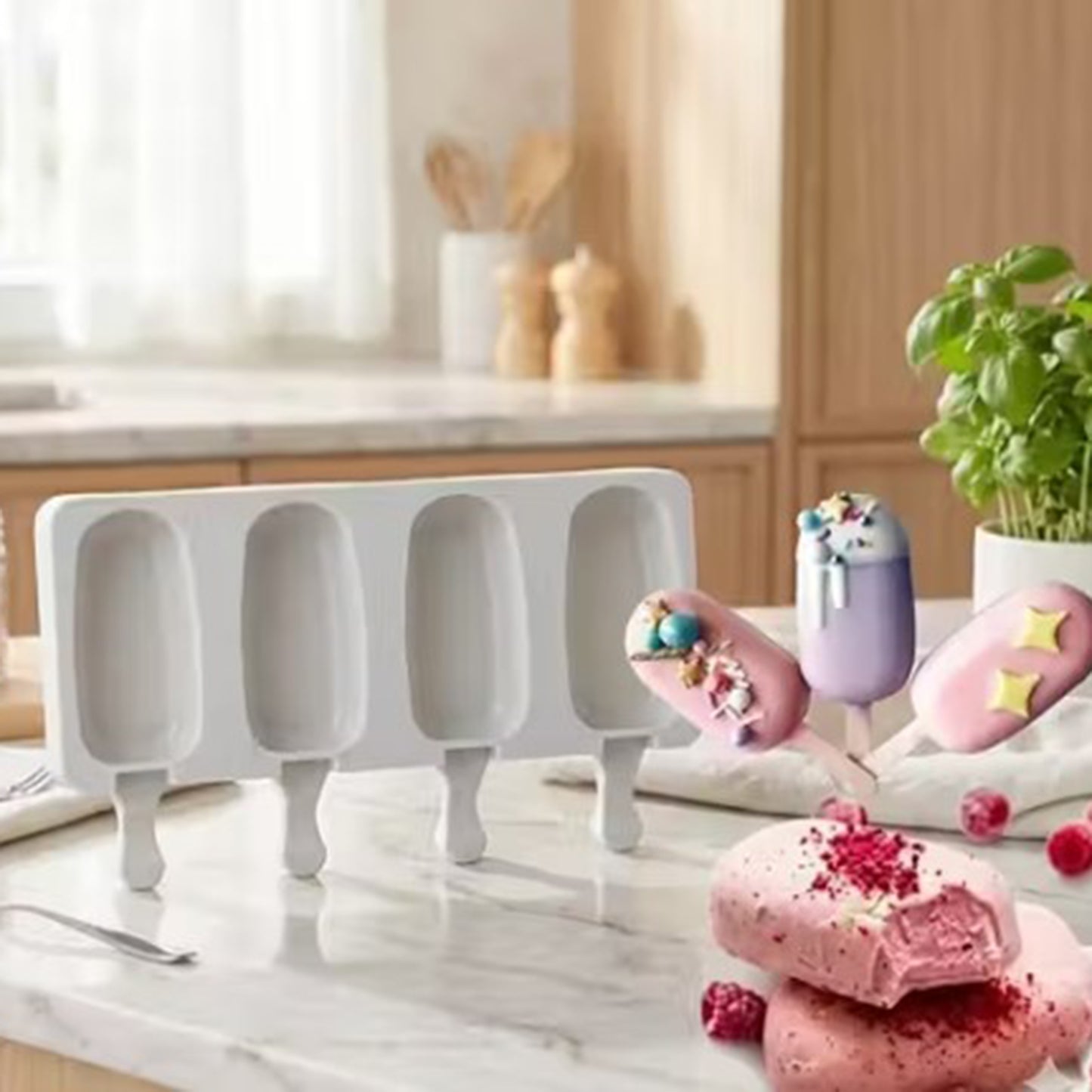 4 Cavity Ice Cream Bar Silicone Mold | CFM433