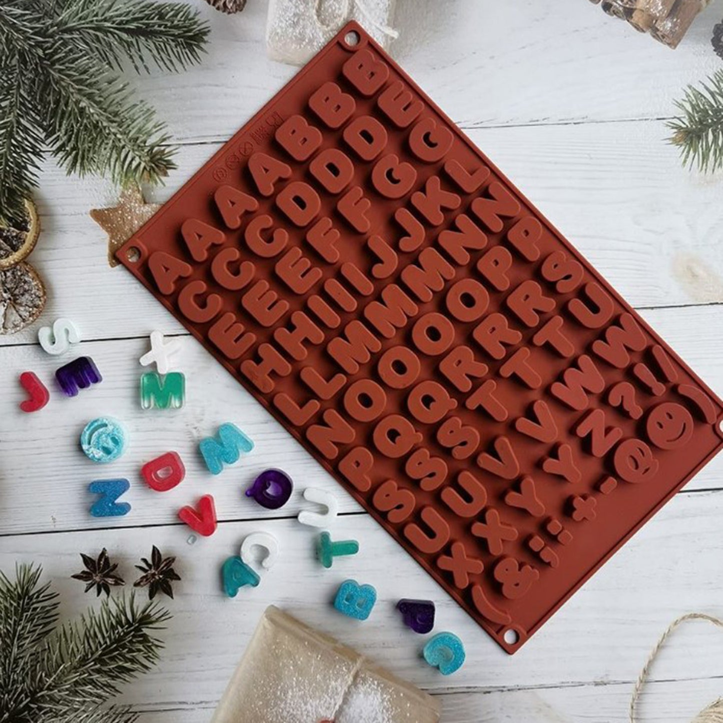 Alphabet Silicone Mold for Chocolate, Resin & DIY Crafts | CFM435