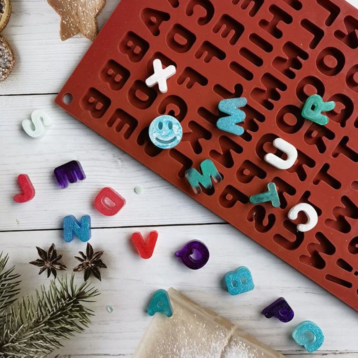 Alphabet Silicone Mold for Chocolate, Resin & DIY Crafts | CFM435