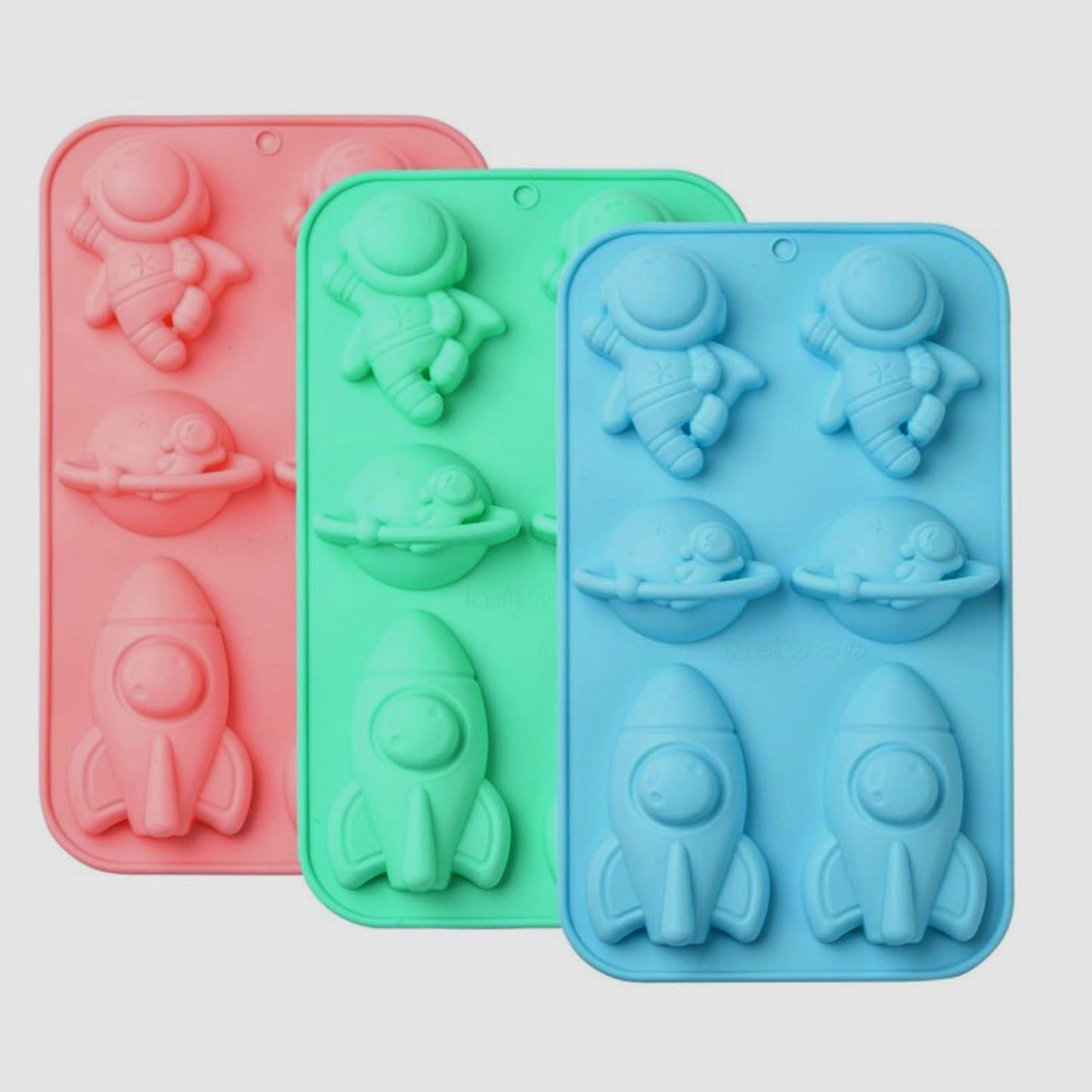Space Adventure Silicone Mold – Rocket, Astronaut & UFO Shapes | ARM549