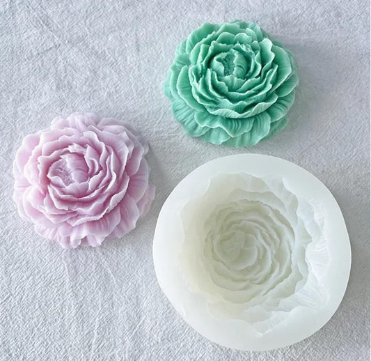 Peony Flower Silicone Mold for Soap, Candle, Resin & Clay Craft Making | WCM861