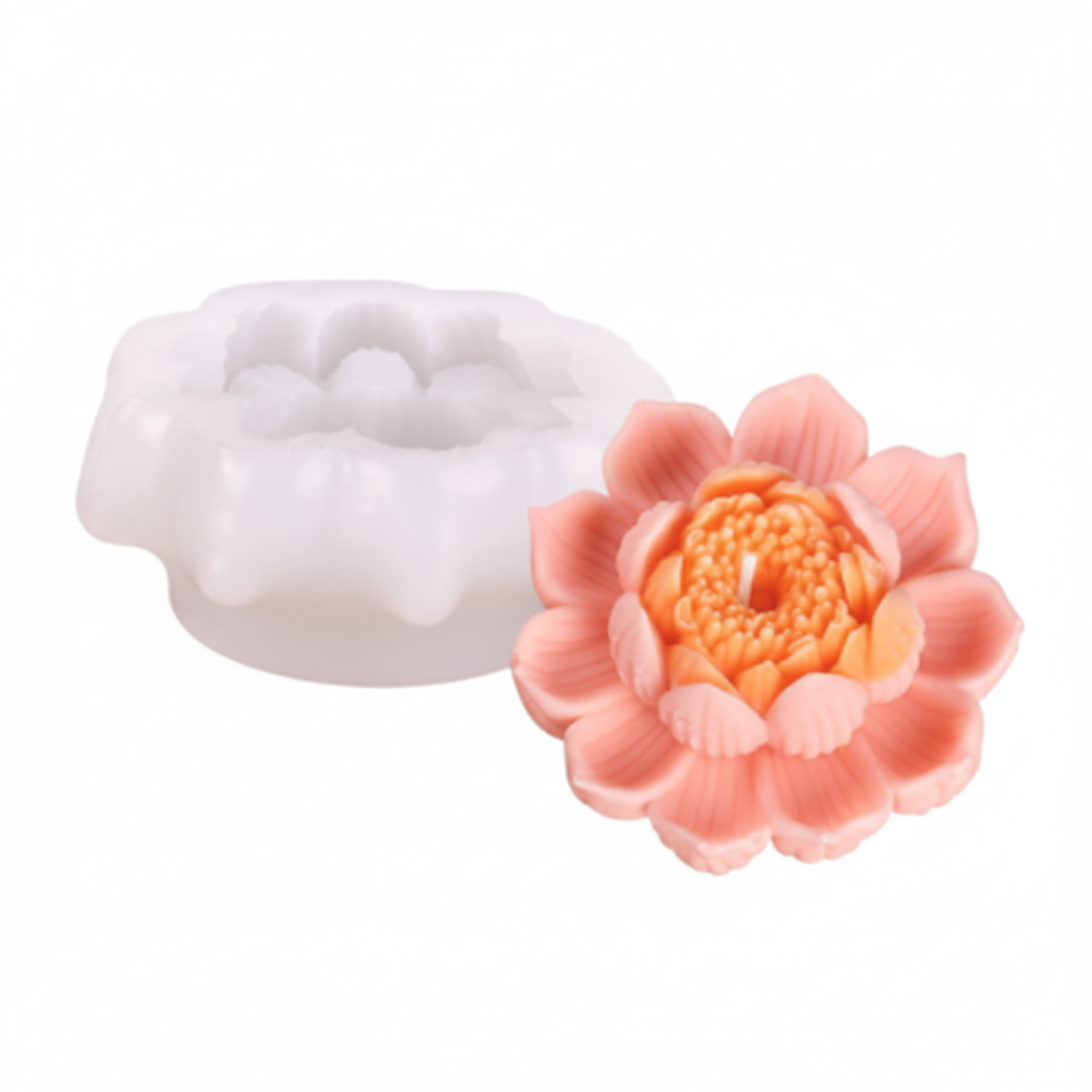 WCM904 Lotus Bloom Charm Candle Mold