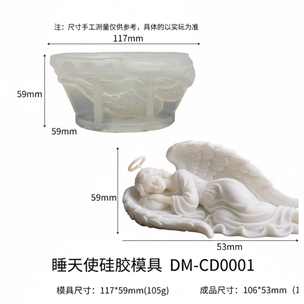WCM908 Sleeping Angel Candle Mold