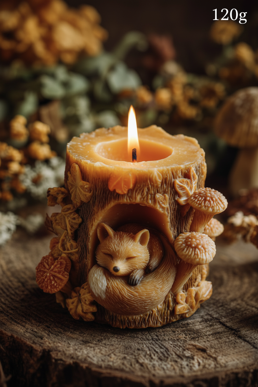 WCM913 Cozy Fox Hollow Log Silicone Mold