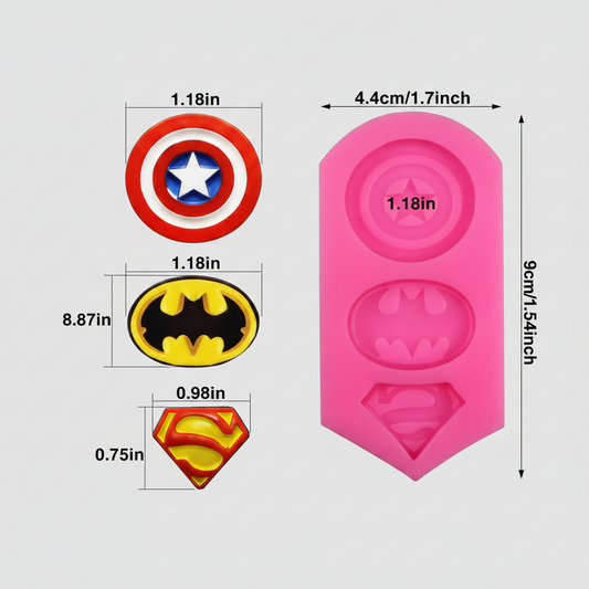 CFM454 superhero Logo Fondant mold