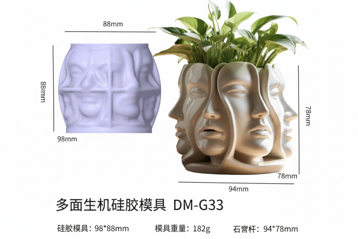 Abstract Multiface Planter Mould | ARM577
