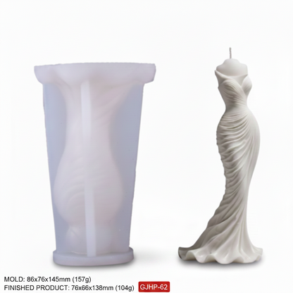 Draped Elegance Candle Mould | WCM915