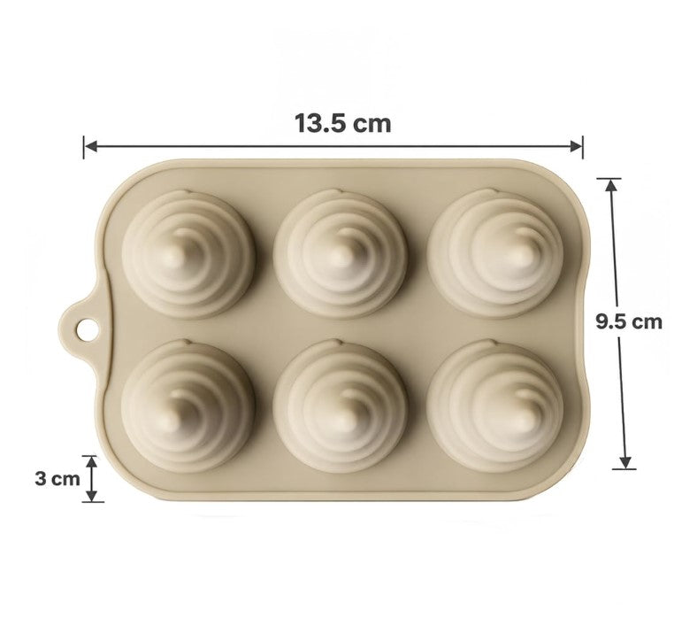 Swirl Dome Annar cracker Silicone Mold – 6 Cavity | MLD-SSM349