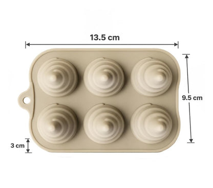 Swirl Dome Annar cracker Silicone Mold – 6 Cavity | MLD-SSM349