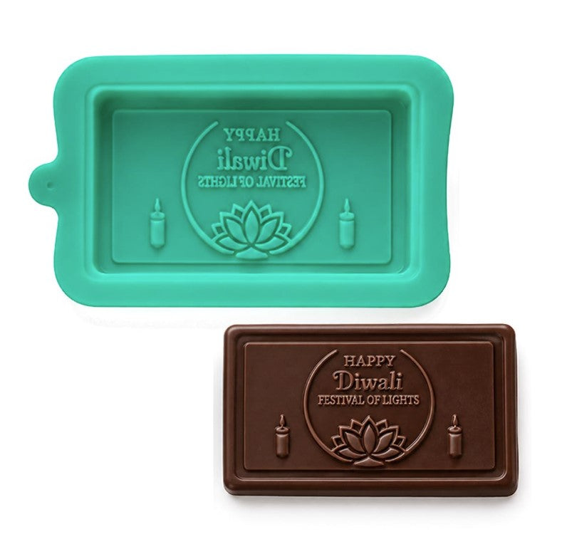 Happy Diwali Chocolate Bar Silicone Mold | MLD- CFM497