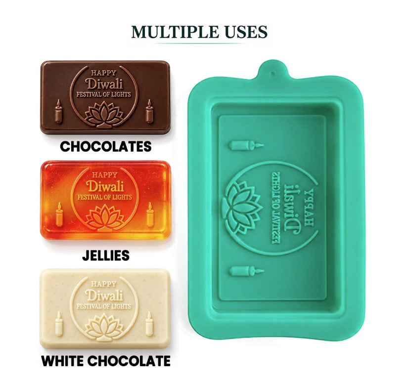 Happy Diwali Chocolate Bar Silicone Mold | MLD- CFM497
