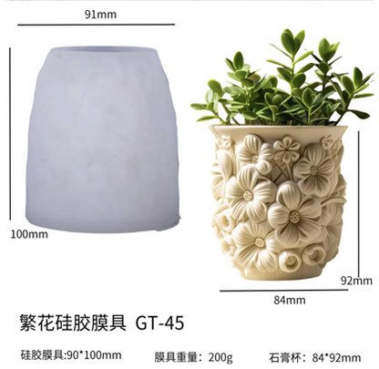 Floral Planter Jar Mold ARM446