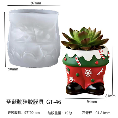 Merry Christmas Planter Jar Mold ARM447