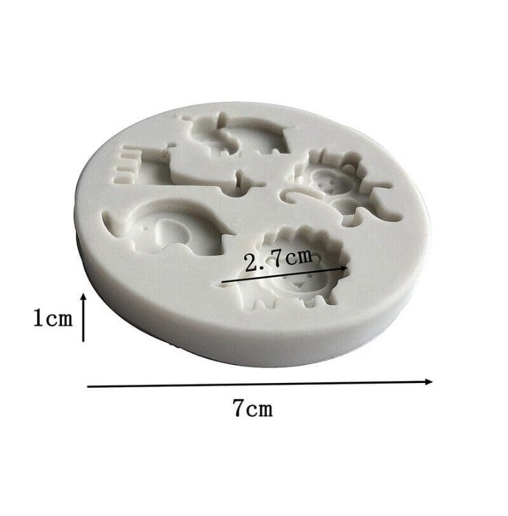 Cute Jungle Animal Silicone Fondant Mold | CFM429 (OWN)