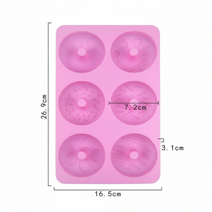 6-Cavity Assorted Donut Silicone Mould | SSM279