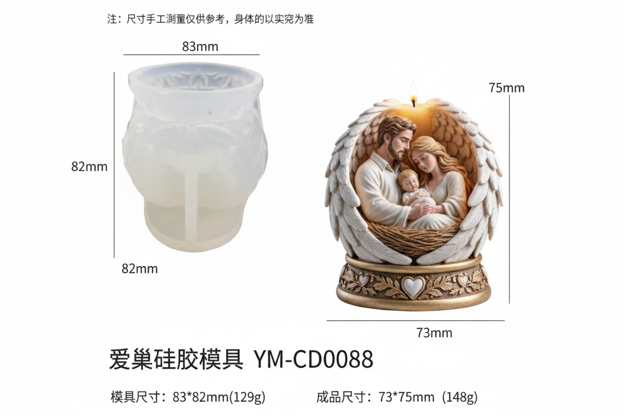 WCM907 Divine Family Candle Mold