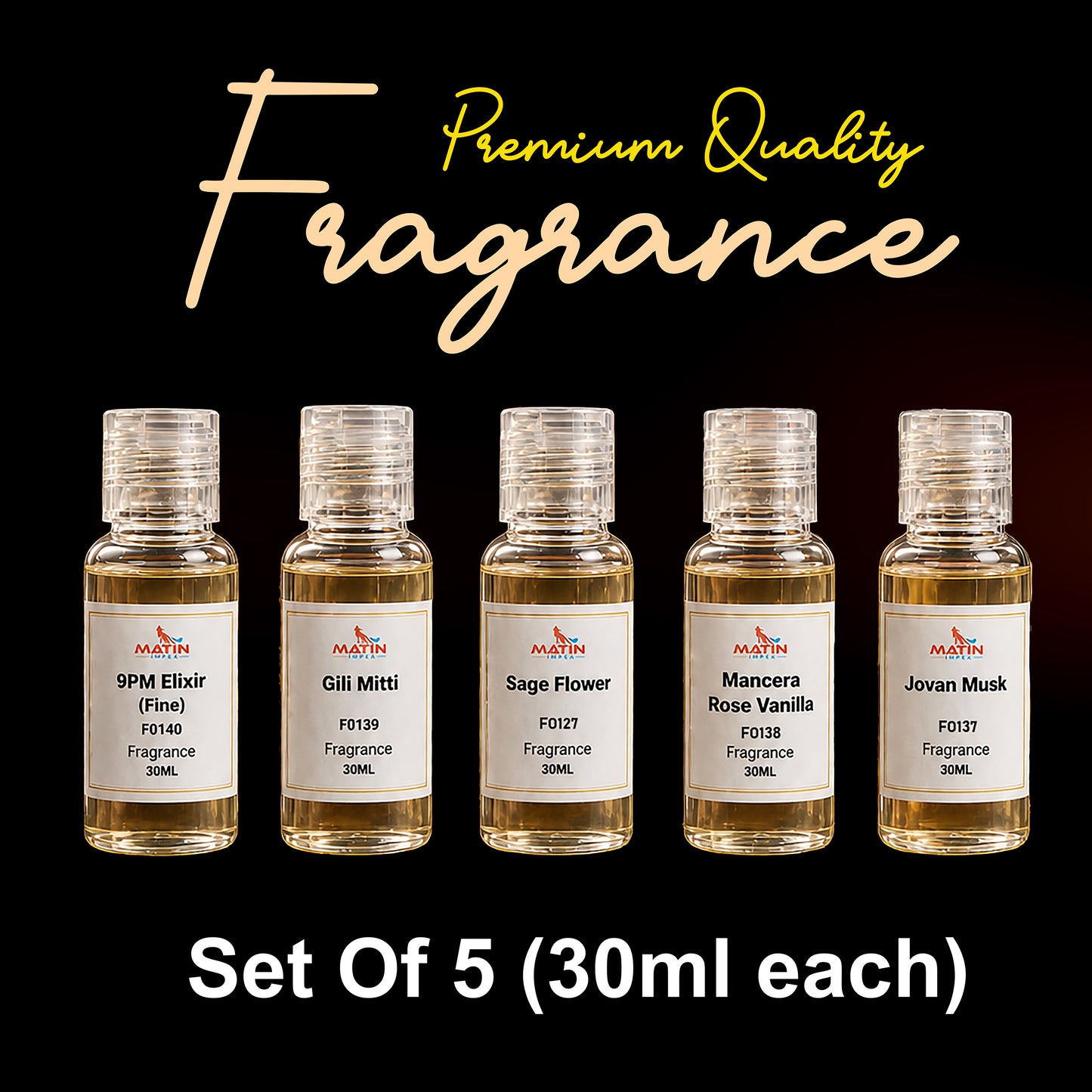 Premium Fragrance Set – Pack of 5 (30ml Each) | FO141