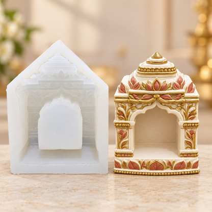 Mandir T-Light Holder Silicone Mold | MLD-ARM598