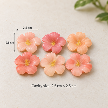 Mini Hibiscus Flower Silicone Mold | MLD-CFM506[own]