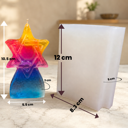 Star of David Candle Silicone Mold | WCM855(OWN)