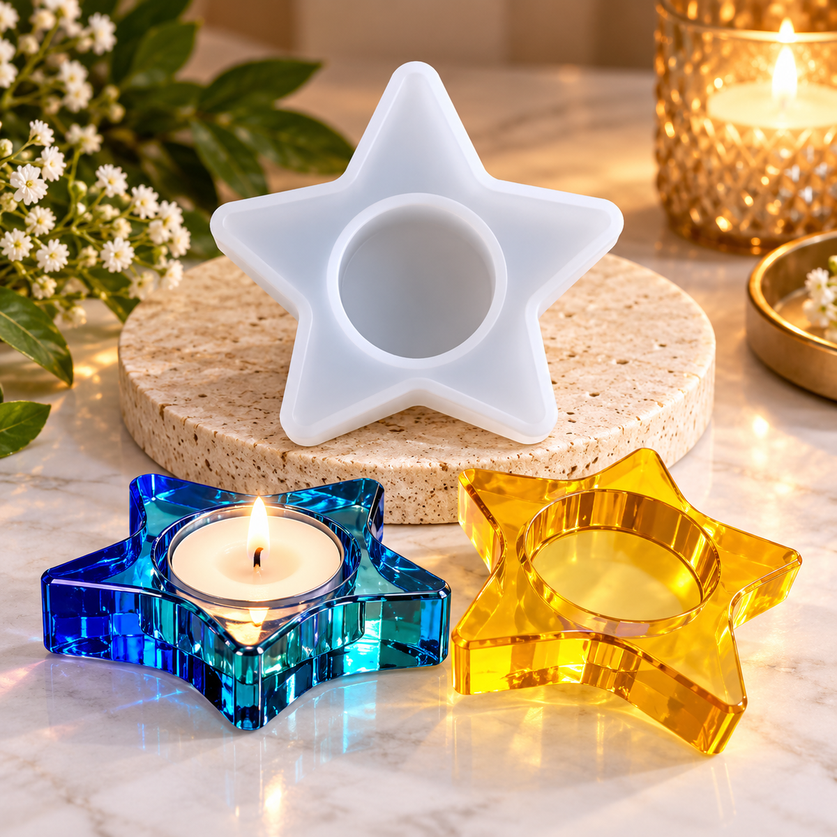 Star Tealight Holder Silicone Mold | MLD-ARM597