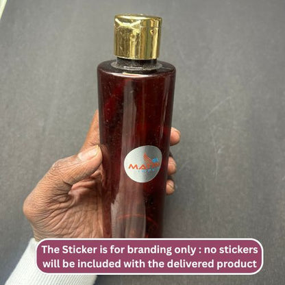 200ml Amber Fliptop bottle (Golden Cap) 25pcs PM145