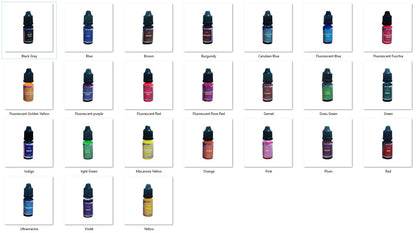24-Color Combo Multi-Purpose Liquid Pigment Set  (10ml Bottles) CK002