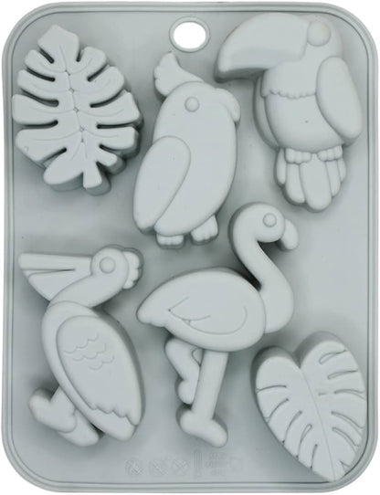 Tropical Birds & Leaves Silicone Mold Set for Candle, Soap, Resin & Chocolate Making | SSM312