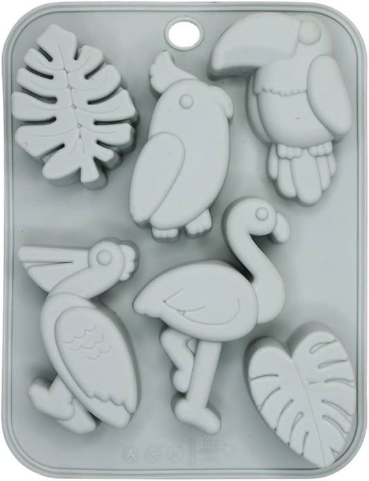 Tropical Birds & Leaves Silicone Mold Set for Candle, Soap, Resin & Chocolate Making | SSM312