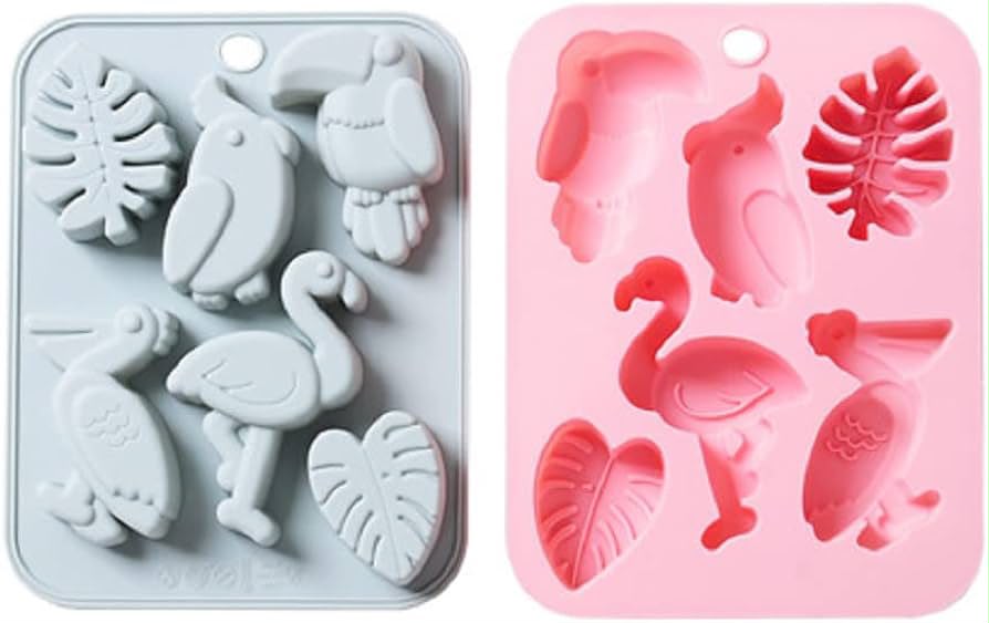 Tropical Birds & Leaves Silicone Mold Set for Candle, Soap, Resin & Chocolate Making | SSM312