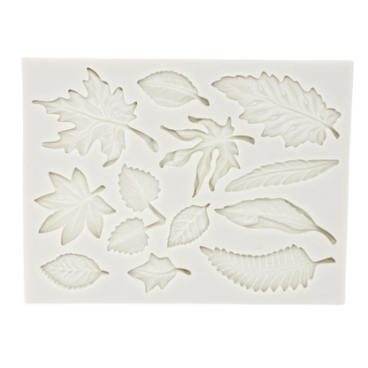 12-Cavity Autumn Leaves Detail Mould CFM381 (own)