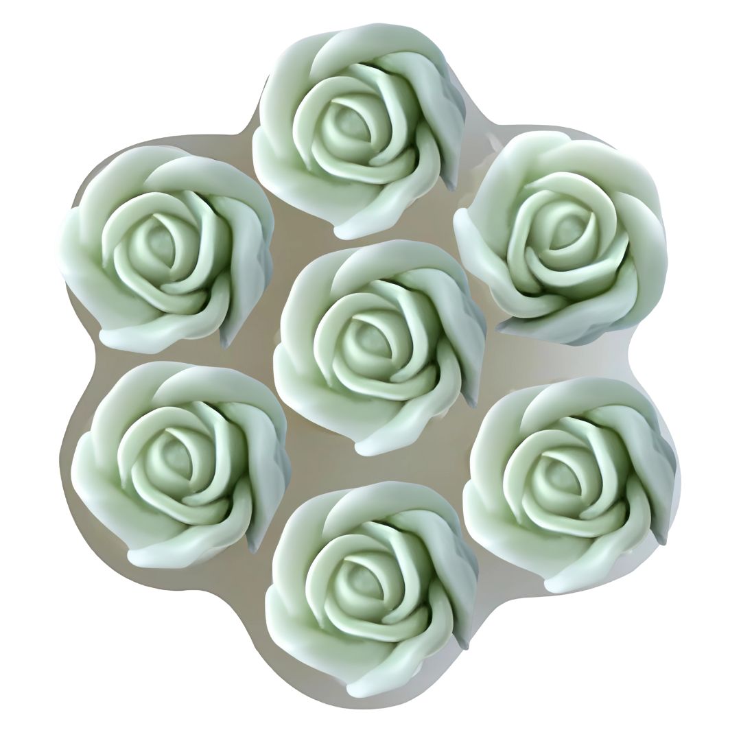 set of 3 mold 7 decor (Flower, Cactus, Rose) | CFM404