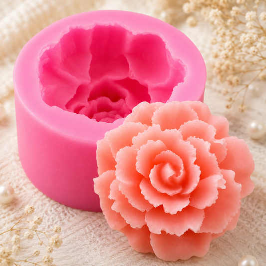 3D Rose Soap & Candle Mold WCM008