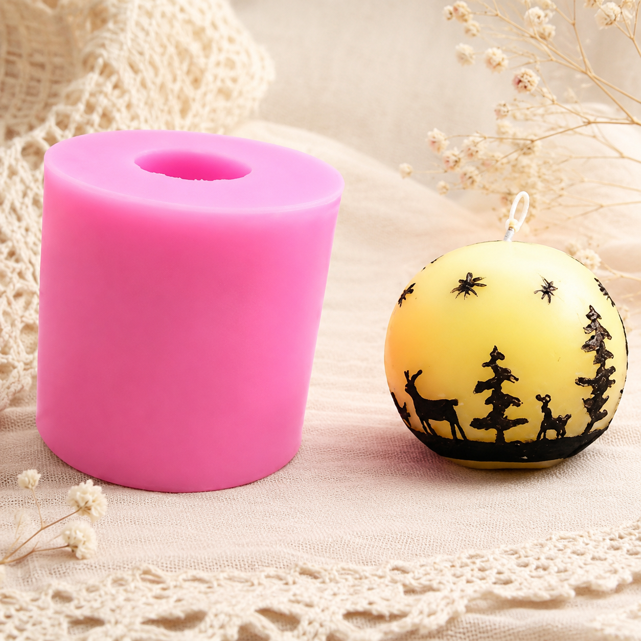 Deer Ball Candle Mold WCM026