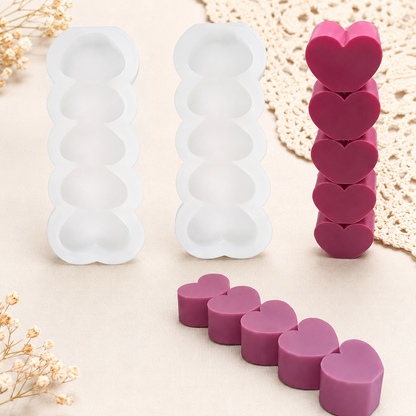 WCM028 5 Hearts Mold(own)