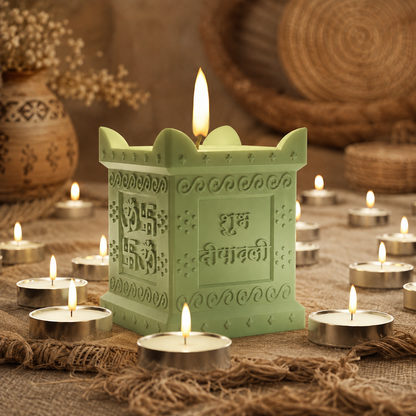 Tulsi Shubh Dipavali  *MOLD*Size: 8*7CM  WCM053 (OWN)