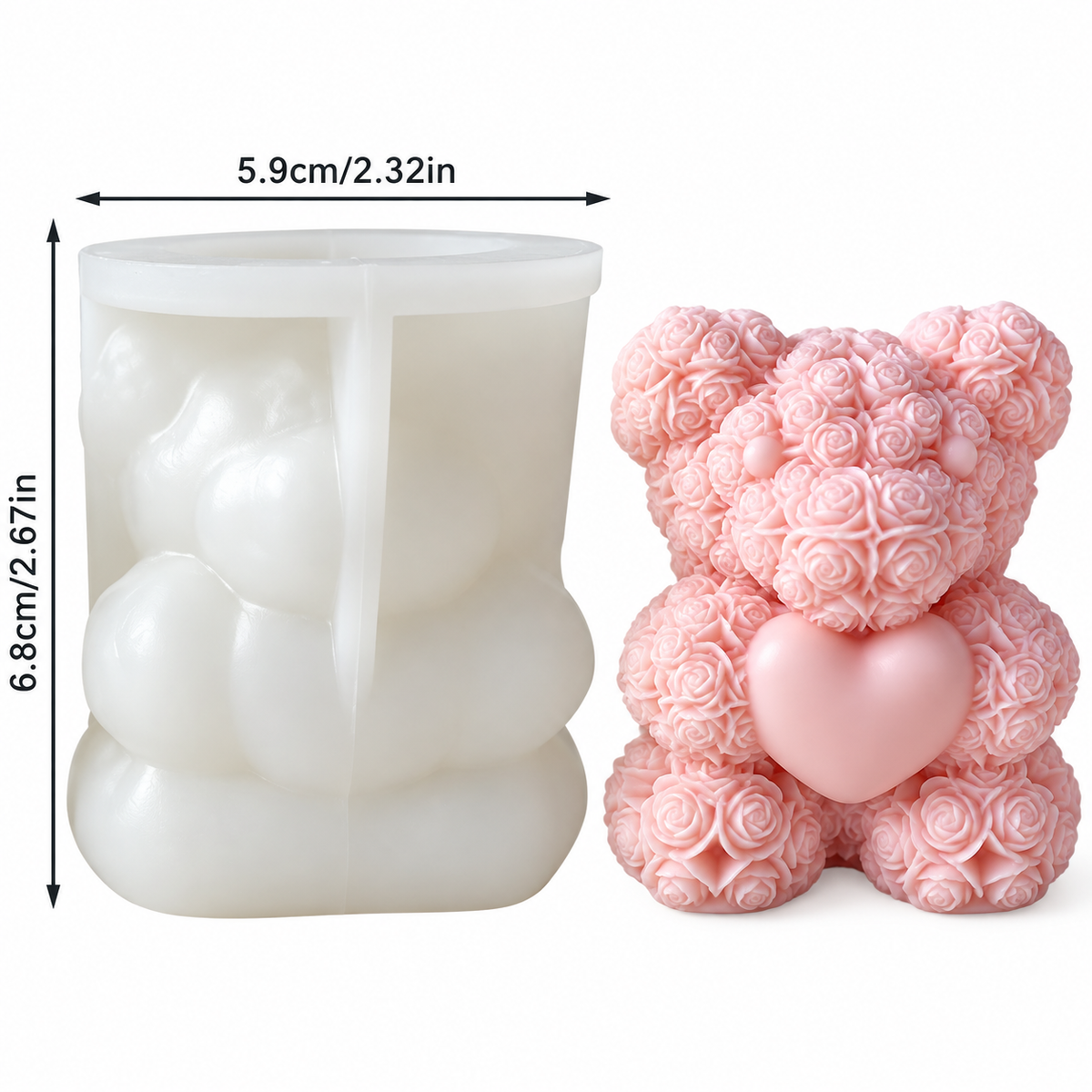 Teddy Rose Heart WCM255 | WCM435