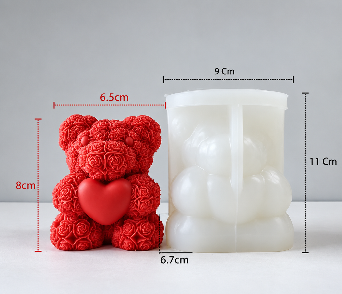 Teddy Rose Heart WCM255 | WCM435