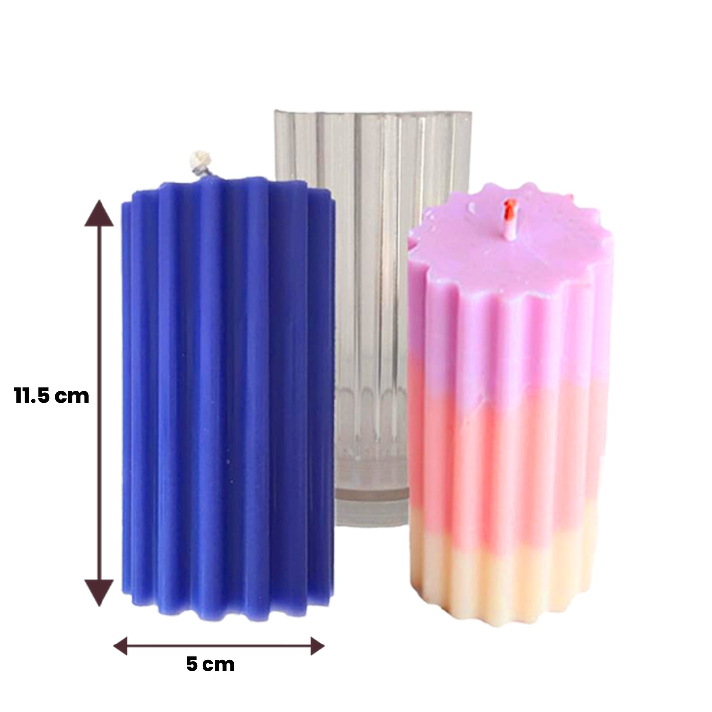 Stripe Pillar Candle Mold|WCM341
