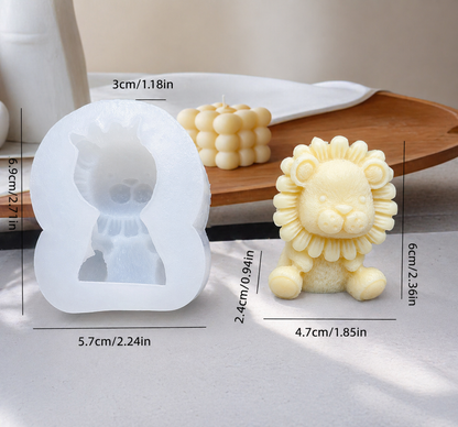 Mini Lion Candle Mold WCM611  (OWN)