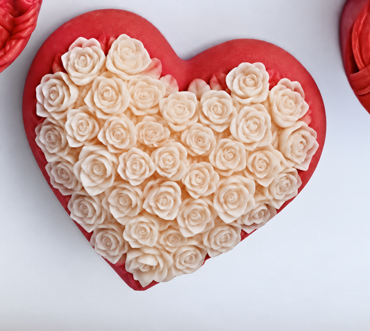 3D Woven Heart Rose WCM639