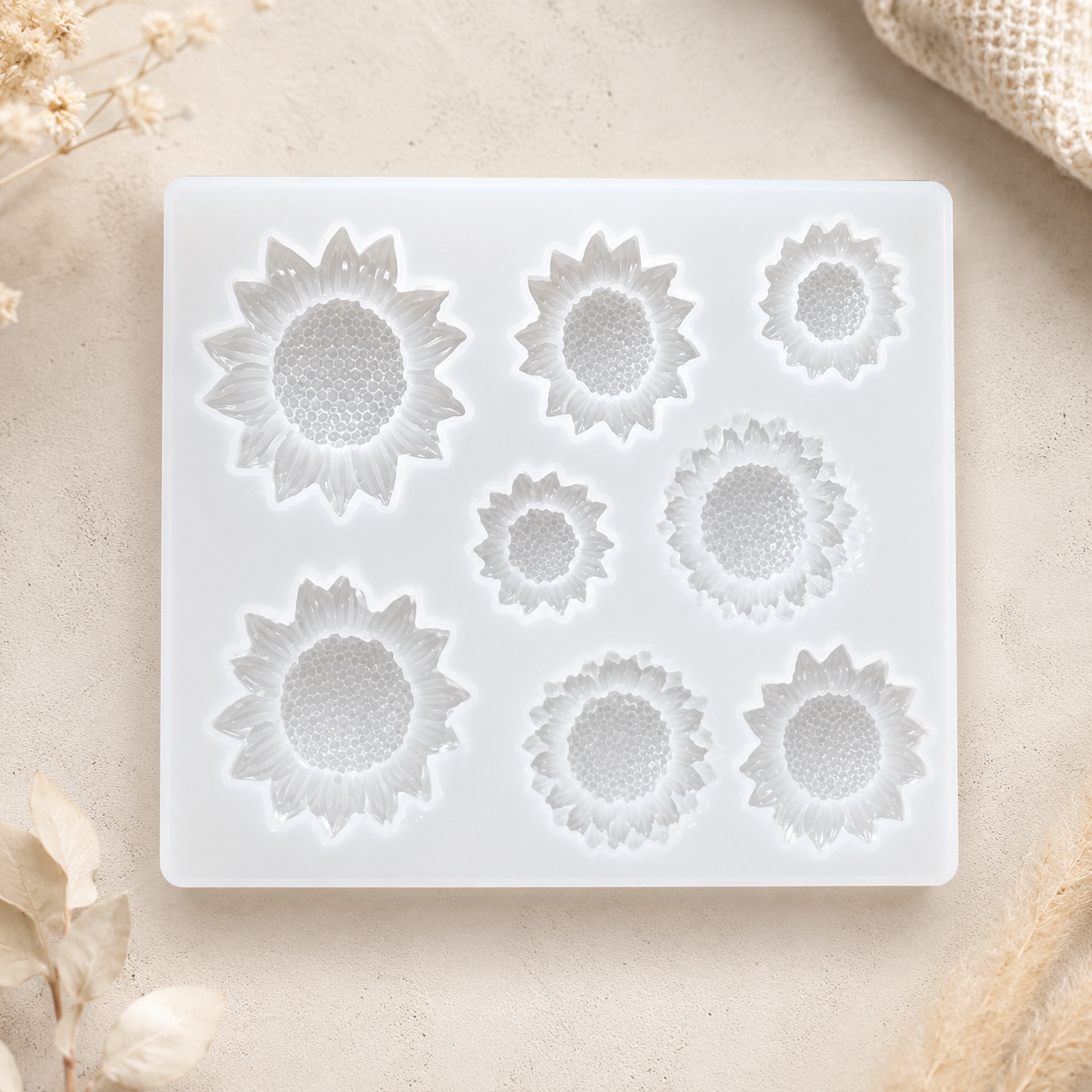 Sunflower Shape Mold | Multi-Size for Art & Craft Making |WCM789 (OWN)