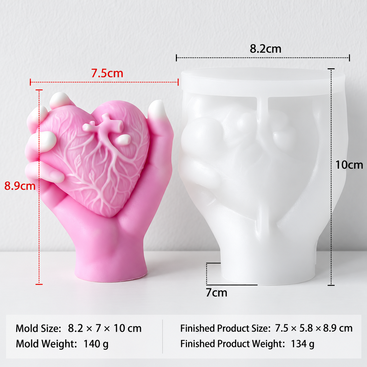 Sacred Heart in Hand Mold l WCM802