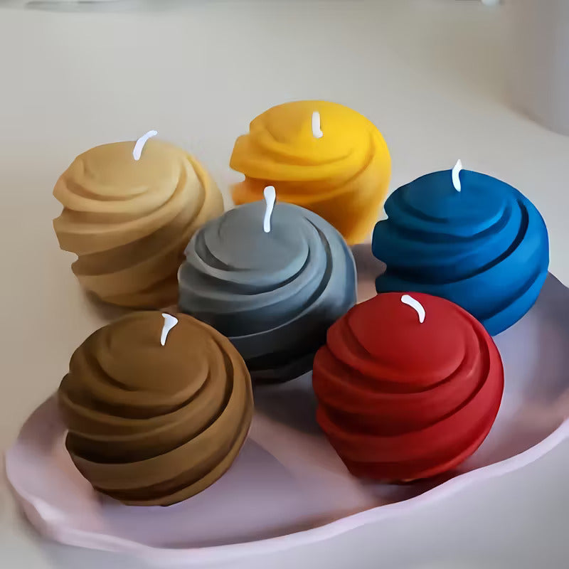 3 Pcs Spiral Ball candle mold | WCM824