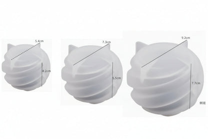 3 Pcs Spiral Ball candle mold | WCM824