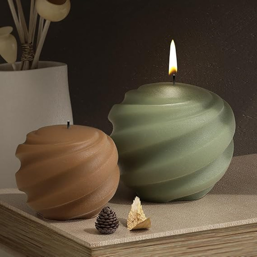 3 Pcs Spiral Ball candle mold | WCM824