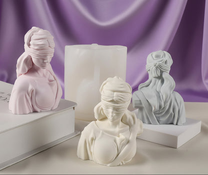 Goddess of Justice silicone candle mold | WCM827